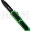 Titan Green/Black OTF Automatic Knife - Black Plain 2 Titan Green/Black OTF Automatic Knife - Black Plain -Grindworx titan green black plain large