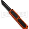 Titan Orange D/A OTF Automatic Knife - Tanto Black Serr -Grindworx titan orange tanto black serr BP 18429 er large