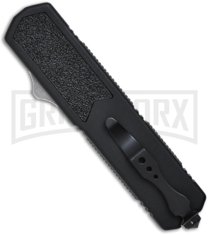 Titan Black D/A OTF Automatic Knife - Dagger Black Serr 4 Titan Black D/A OTF Automatic Knife - Dagger Black Serr - Image 2