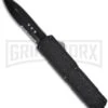 Titan Black D/A OTF Automatic Knife - Dagger Black Serr 2 Titan Black D/A OTF Automatic Knife - Dagger Black Serr -Grindworx titan otf black automatic s new large