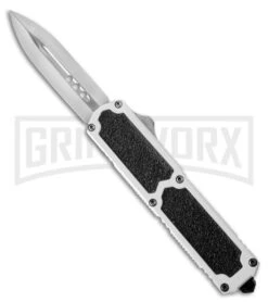 Titan White D/A OTF Automatic Knife - Dagger Satin Plain