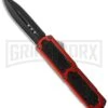 Titan Red D/A OTF Automatic Knife - Dagger Black Plain 2 Titan Red D/A OTF Automatic Knife - Dagger Black Plain -Grindworx titan red black plain large