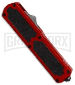 Titan Red D/A OTF Automatic Knife - Tanto Black Serr -Grindworx titan red tanto black serr BP 18460 er spine large