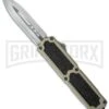 Titan Tan D/A OTF Automatic Knife - Dagger Satin Plain -Grindworx titan tan satin plain large