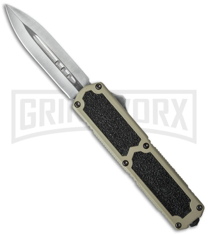 Titan Tan D/A OTF Automatic Knife - Dagger Satin Plain 3 Titan Tan D/A OTF Automatic Knife - Dagger Satin Plain