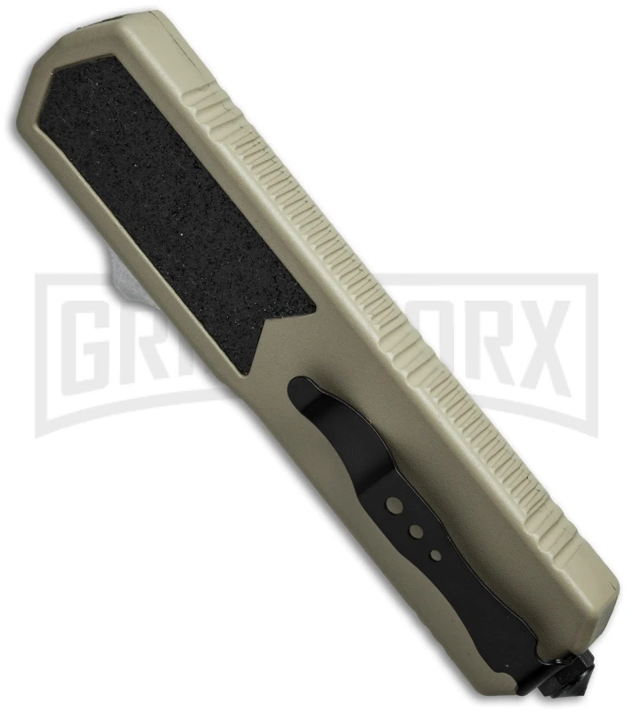 Titan Tan D/A OTF Automatic Knife - Dagger Satin Plain 4 Titan Tan D/A OTF Automatic Knife - Dagger Satin Plain - Image 2