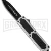 Titan White D/A OTF Automatic Knife - Dagger Black -Grindworx titan white bk plain bhq 18117 cm large